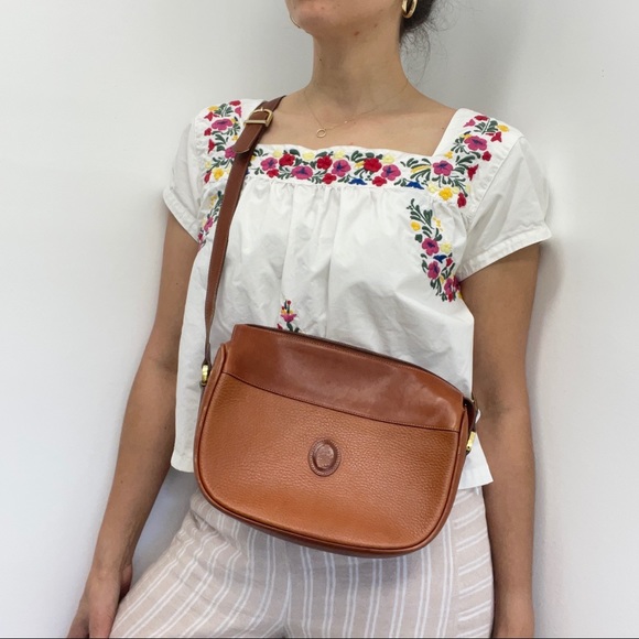 ⛔️SOLD⛔️Vintage Mark Cross Brown Leather Cross Bod - Picture 2 of 13